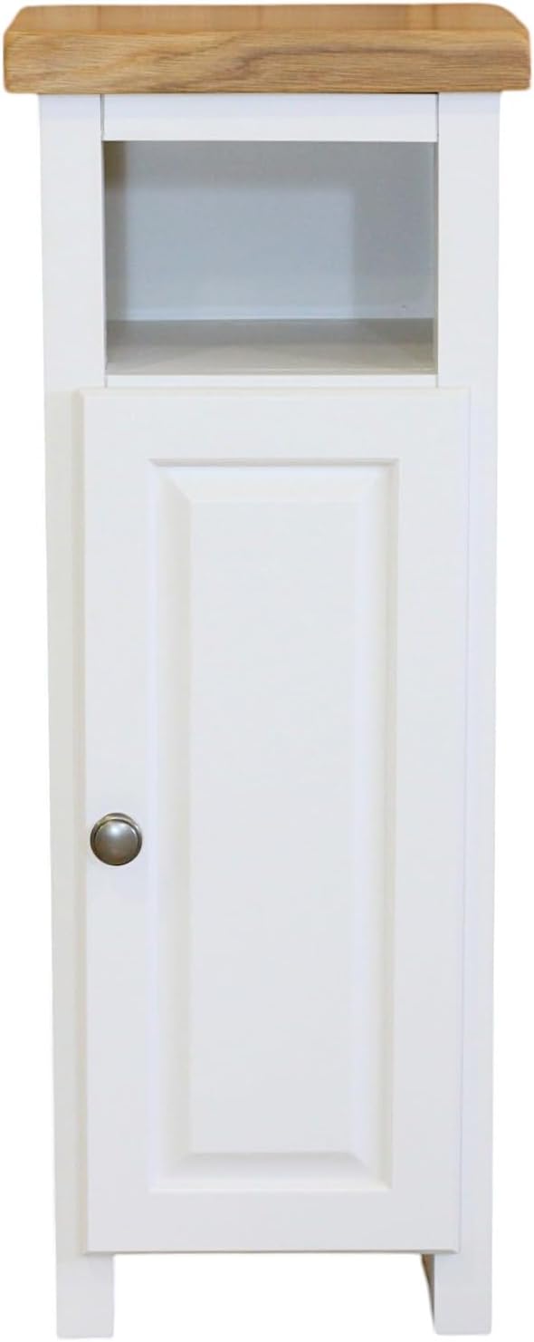 Slim Display Cabinet Snow Painted Storage Unit