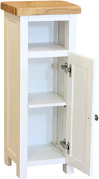 Slim Display Cabinet Snow Painted Storage Unit