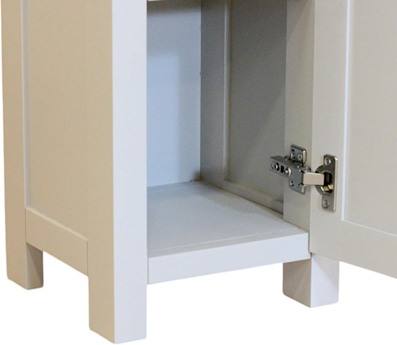 Slim Display Cabinet Snow Painted Storage Unit