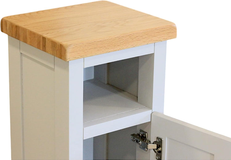 Slim Display Cabinet Snow Painted Storage Unit