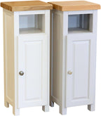 Slim Display Cabinet Snow Painted Storage Unit