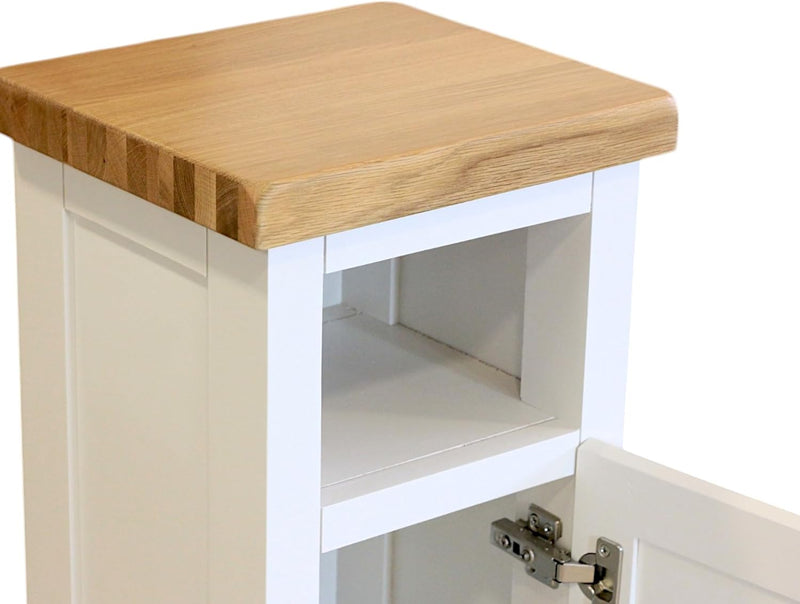 Slim Display Cabinet Snow Painted Storage Unit