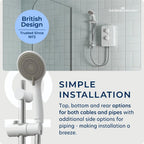 Slim Duo Electric Shower 10.5KW Polar
