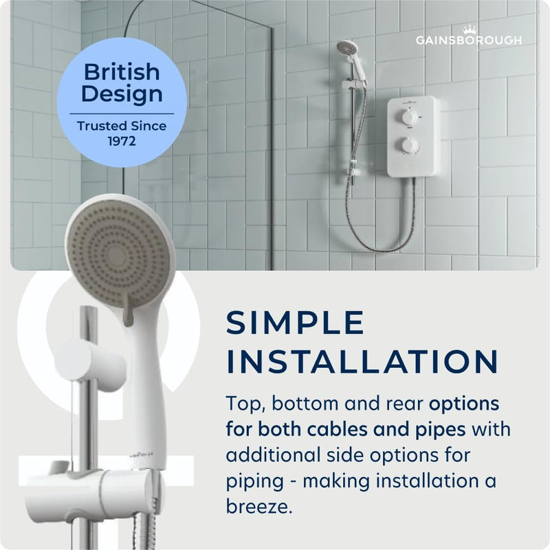 Slim Duo Electric Shower 10.5KW Polar