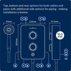 Slim Duo Electric Shower 10.5KW Polar