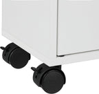 Slim Rolling Cabinet 3 Compartments 2 Shelves