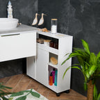Slim Rolling Cabinet 3 Compartments 2 Shelves 71x70x20