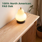 Slim Solid Oak Console Table for Entryway Narrow