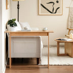 Slim Solid Oak Console Table for Entryway Narrow