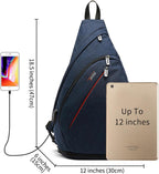 Sling Bags for Men 8 Pockets One Shoulder