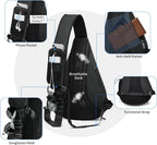 Sling Bags for Men 8 Pockets One Shoulder