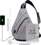 Sling Bags for Men 8 Pockets One Shoulder