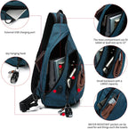 Sling Bags for Men 8 Pockets One Shoulder