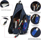 Sling Bags for Men 8 Pockets One Shoulder