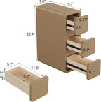 Small Bedside Table Slim with 2 Drawers Assembled