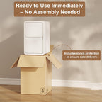 Small Bedside Table Slim with 2 Drawers Assembled