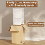 Small Bedside Table Slim with 2 Drawers Assembled