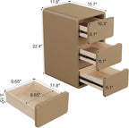 Small Bedside Table Slim with 2 Drawers Assembled
