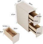 Small Bedside Table Slim with 3 Drawers Assembled