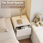 Small Bedside Table Slim with 3 Drawers Assembled