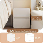 Small Bedside Table Slim with 3 Drawers Assembled