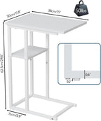 Small C Shaped End Table Slim Narrow Couch