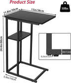 Small C Shaped End Table Slim Narrow Couch