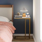 Small C Shaped End Table Slim Narrow Couch