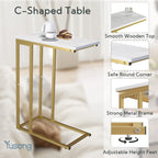 Small C Shaped End Table Slim Narrow Couch