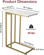 Small C Shaped End Table Slim Narrow Couch
