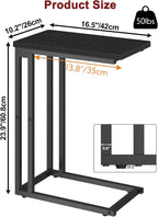 Small C Shaped End Table Slim Narrow Couch