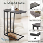 Small C Shaped End Table Slim Narrow Couch