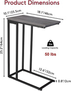Small C Shaped End Table Slim Narrow Couch