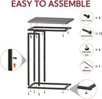 Small C Shaped End Table Slim Narrow Couch