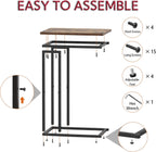 Small C Shaped End Table Slim Narrow Couch