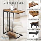 Small C Shaped End Table Slim Narrow Couch