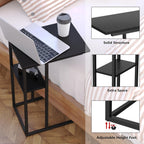 Small C Shaped End Table Slim Narrow Couch