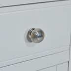 Small Cabinet with Drawer Painted Storage Oak Top