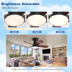 Ceiling Fan with Lights: 28-Inch Flush Mount Light