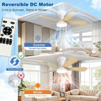 Ceiling Fan with Lights: 28-Inch Flush Mount Light