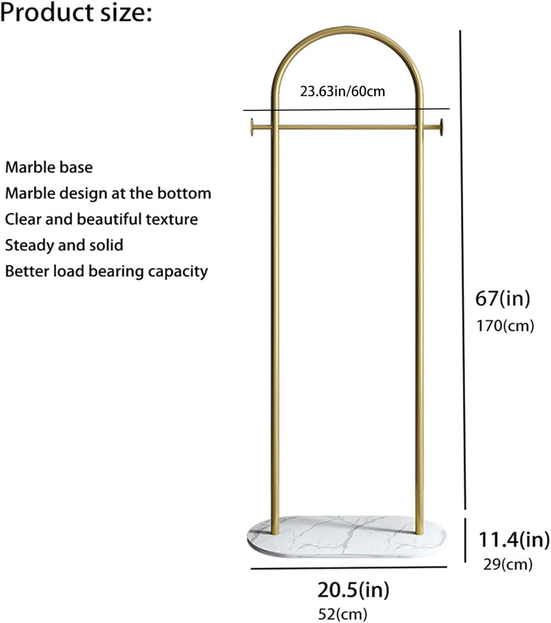 Small Clothes Rail Clothing Rack with Marble Base