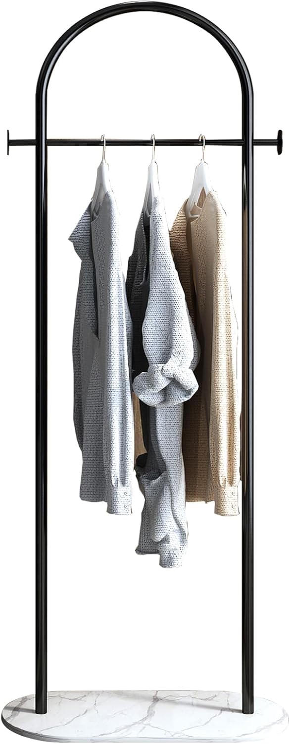 Small Clothes Rail Clothing Rack with Marble Base