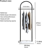 Small Clothes Rail Clothing Rack with Marble Base