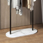 Small Clothes Rail Clothing Rack with Marble Base
