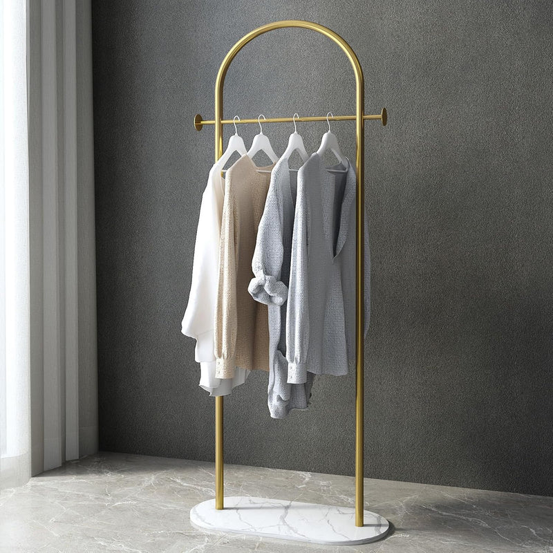Small Clothes Rail Clothing Rack with Marble Base