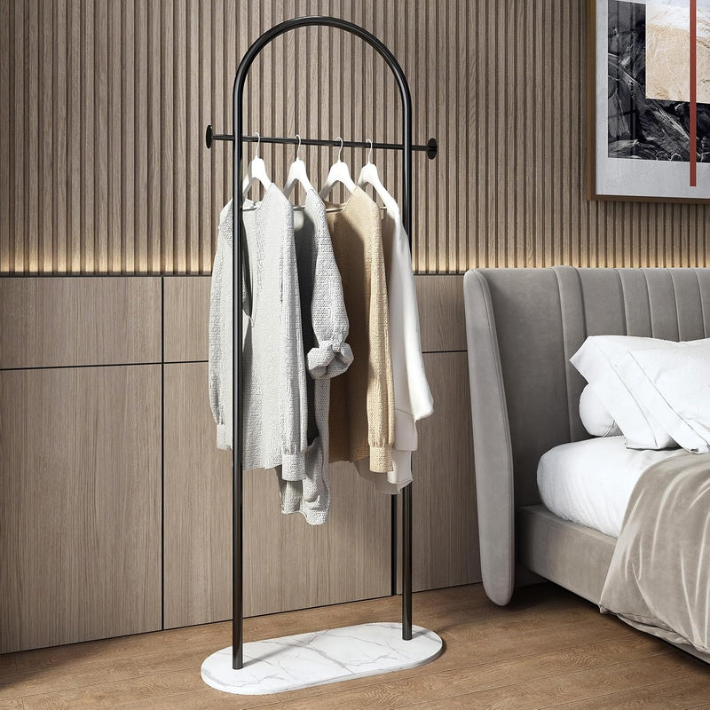 Small Clothes Rail Clothing Rack with Marble Base