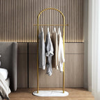 Small Clothes Rail Clothing Rack with Marble Base