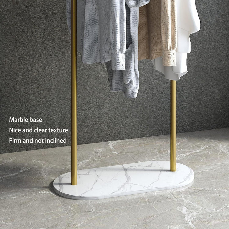 Small Clothes Rail Clothing Rack with Marble Base