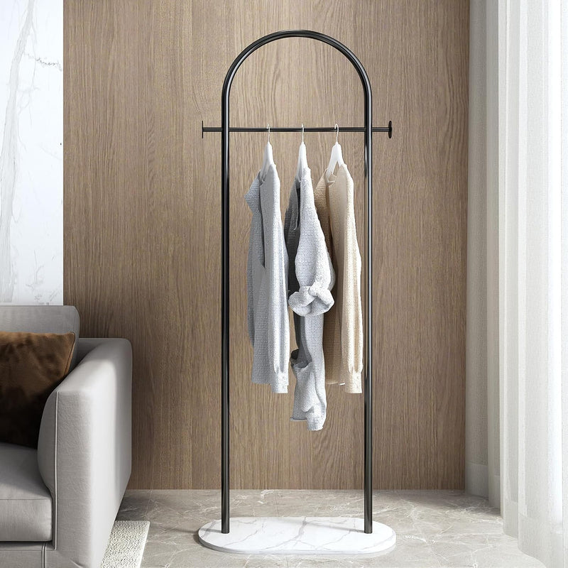 Small Clothes Rail Clothing Rack with Marble Base