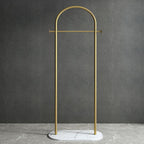 Small Clothes Rail Clothing Rack with Marble Base